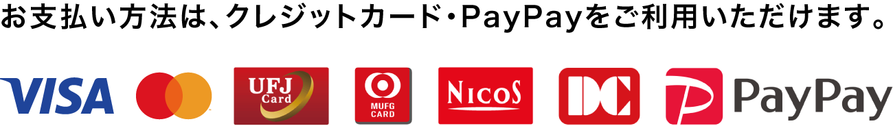クレジットカードが使用できます